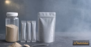 Perbandingan botol, sachet, dan pouch untuk kemasan minuman serbuk di satu bingkai